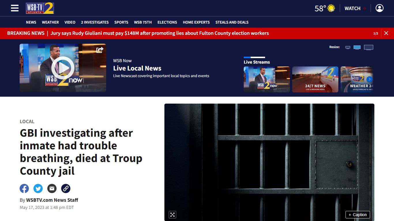 GBI investigating after inmate had trouble breathing, died at Troup ...